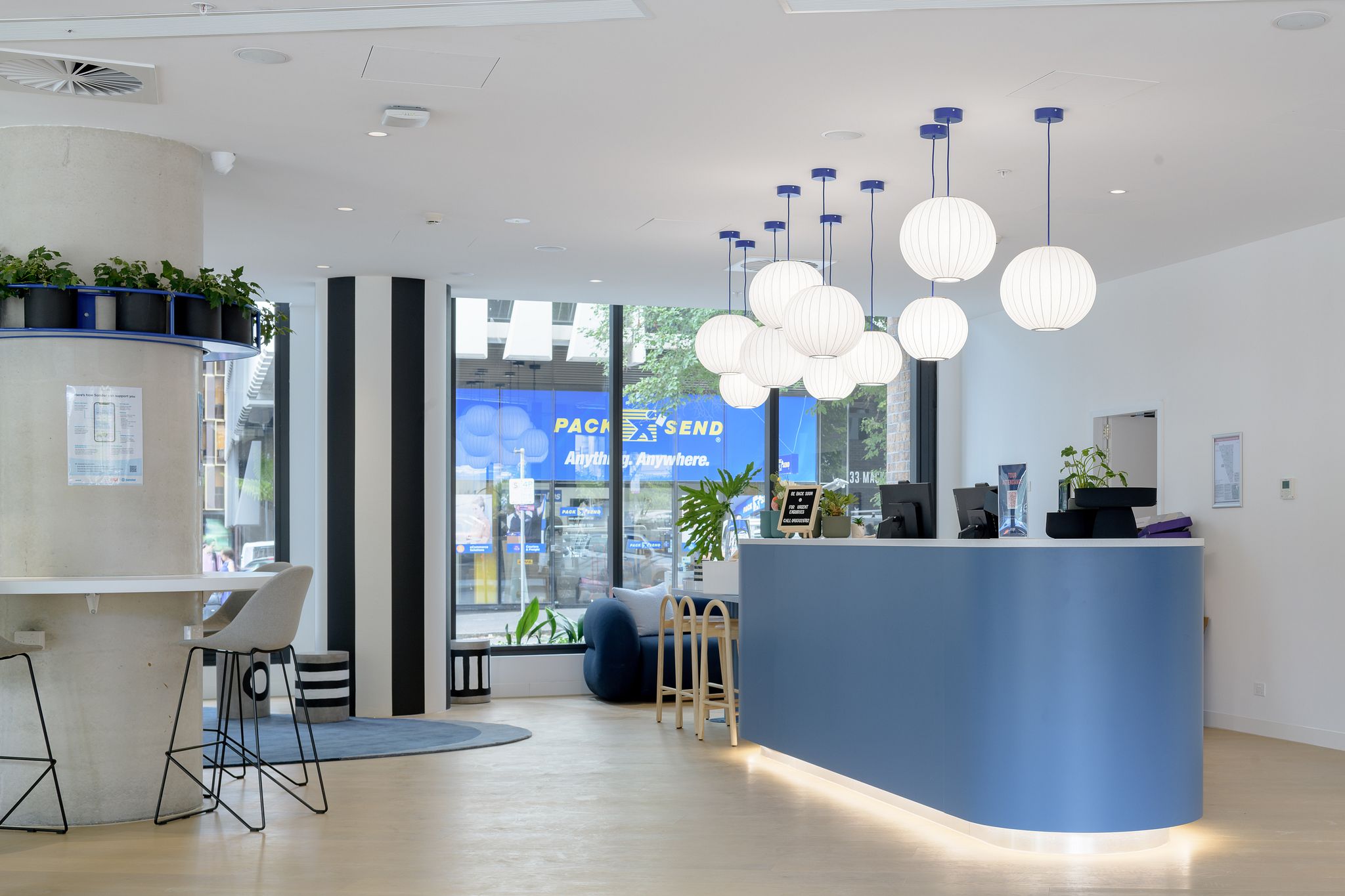 Multi-use study area at Scape Victoria Street with natural lighting and collaborative desks