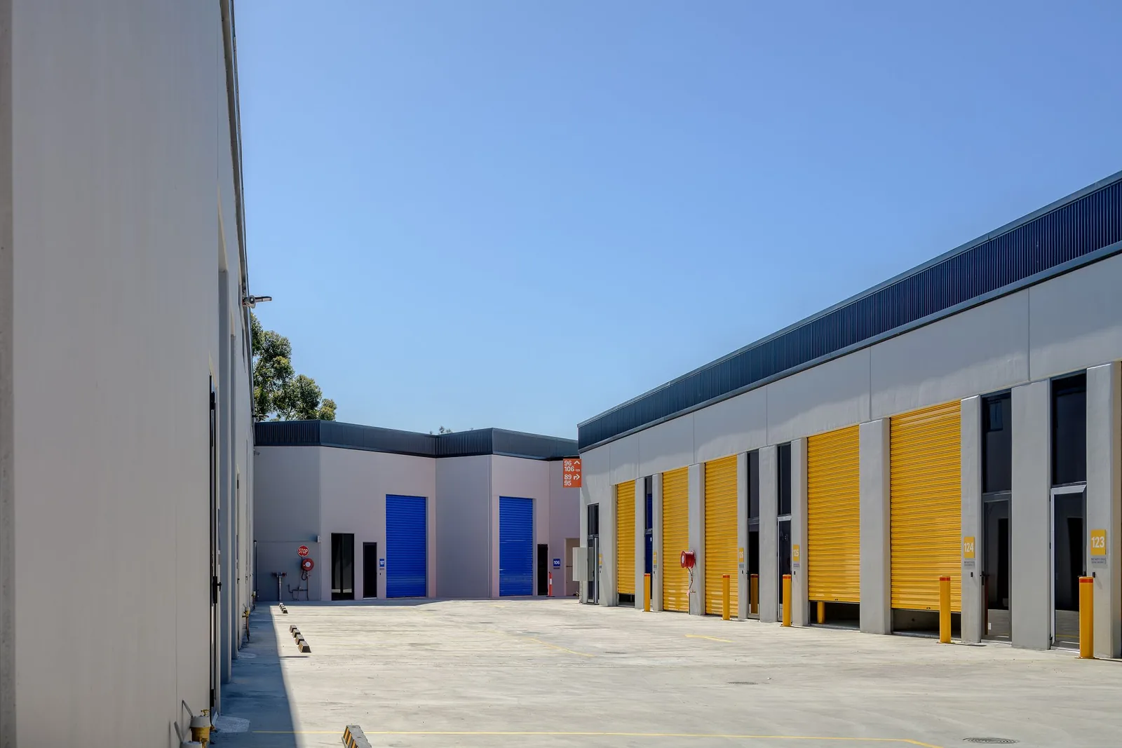 kingsgrove connect warehouse courtyard yellow doors kingsgrove connect warehouse courtyard yellow doors