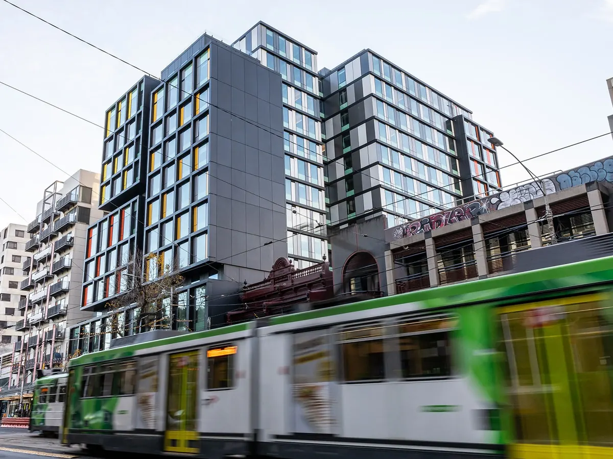 scape lincoln square melbourne exterior tram frontage 03
