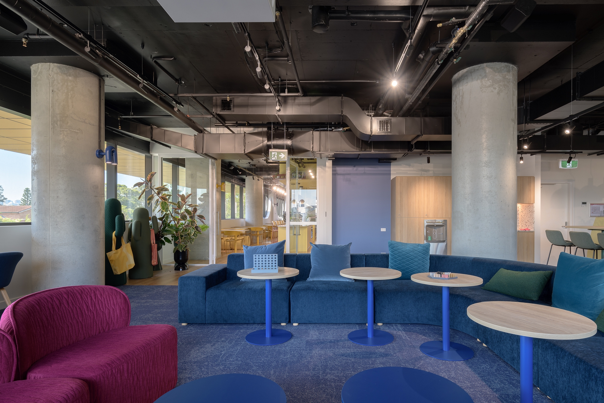 Scape Kensington communal study area with individual desks and high-speed internet access