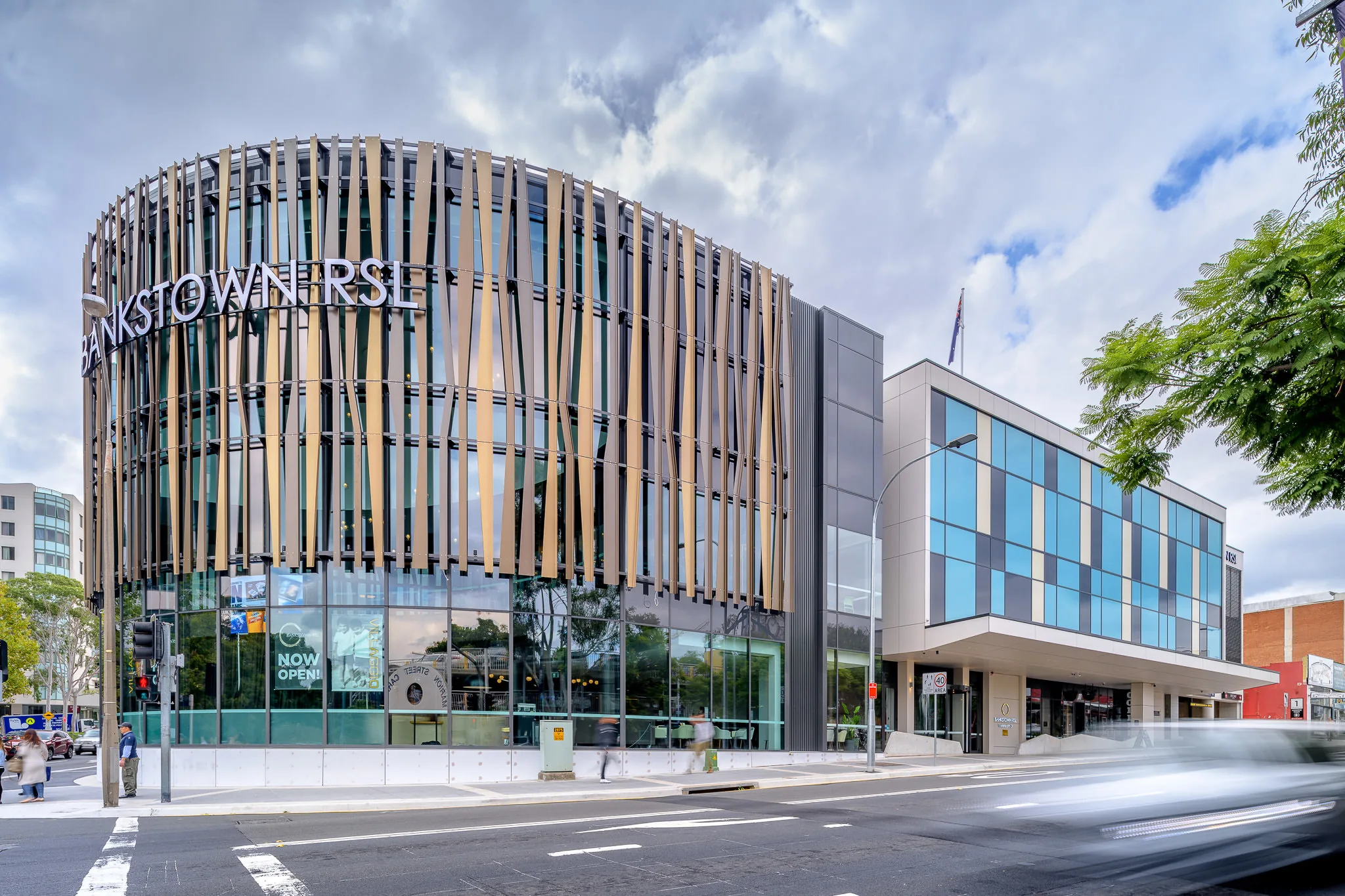 bankstown rsl sydney commercial construction corner exterior