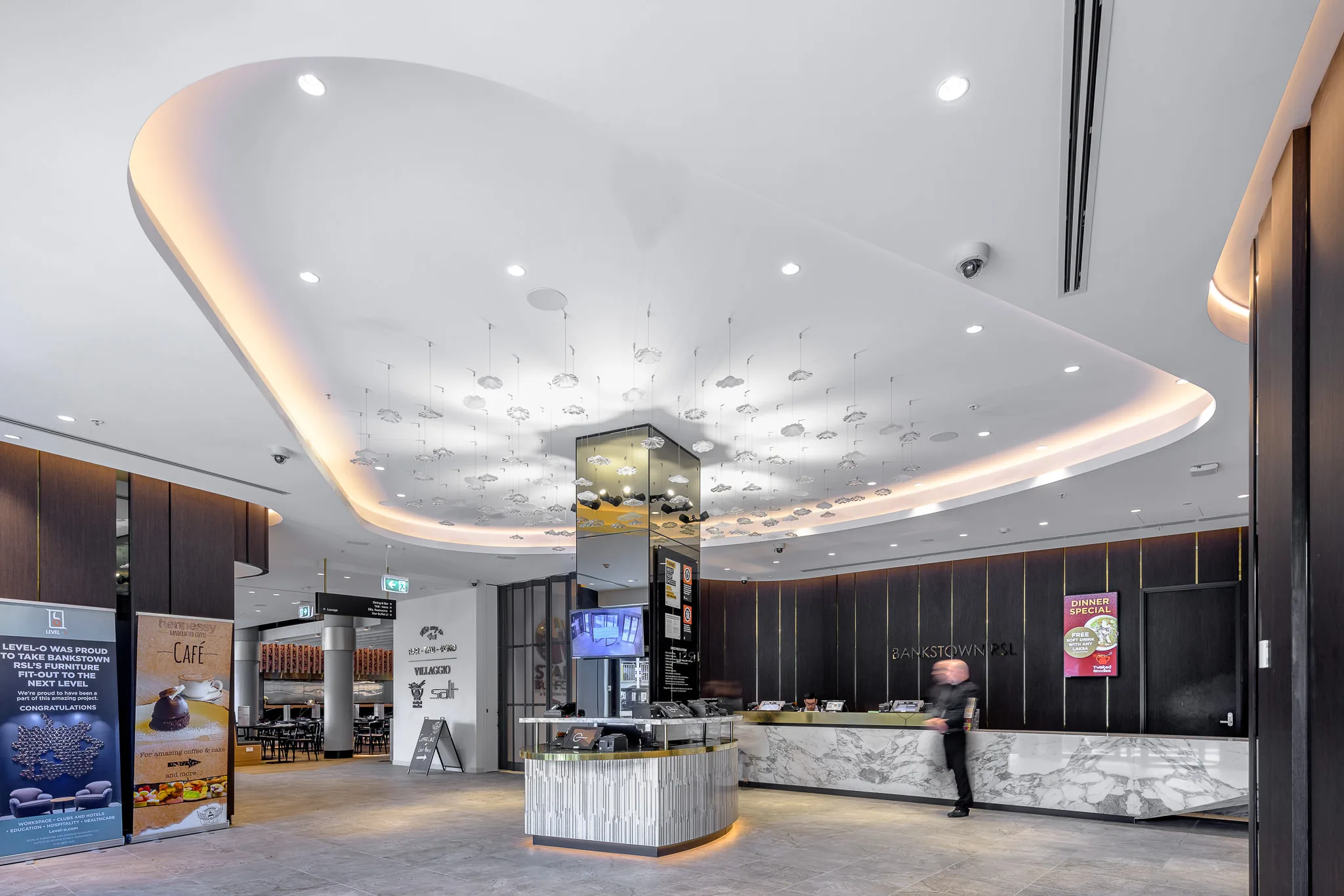bankstown rsl sydney commercial construction lobby overview