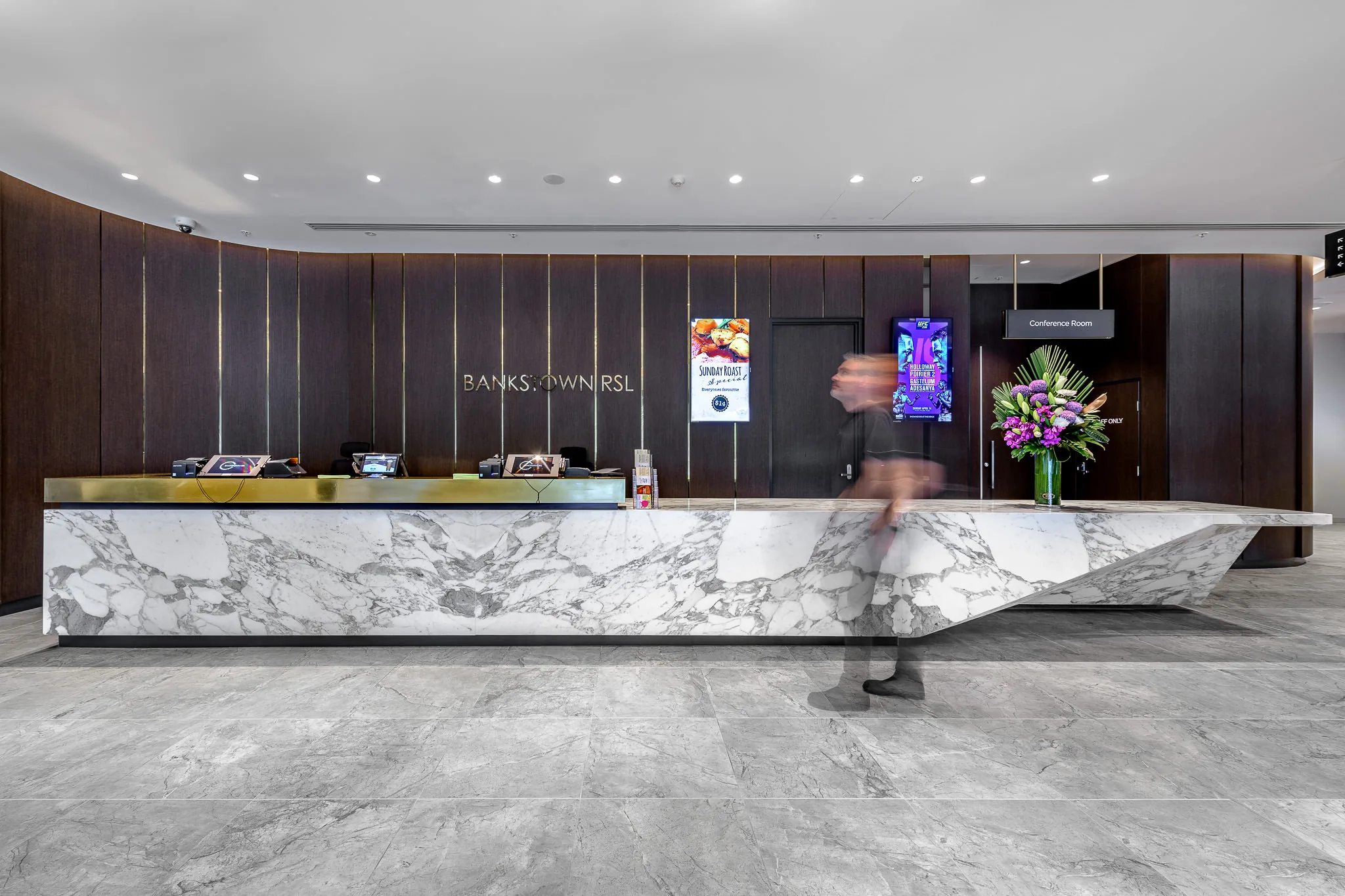 bankstown rsl sydney commercial construction reception desk