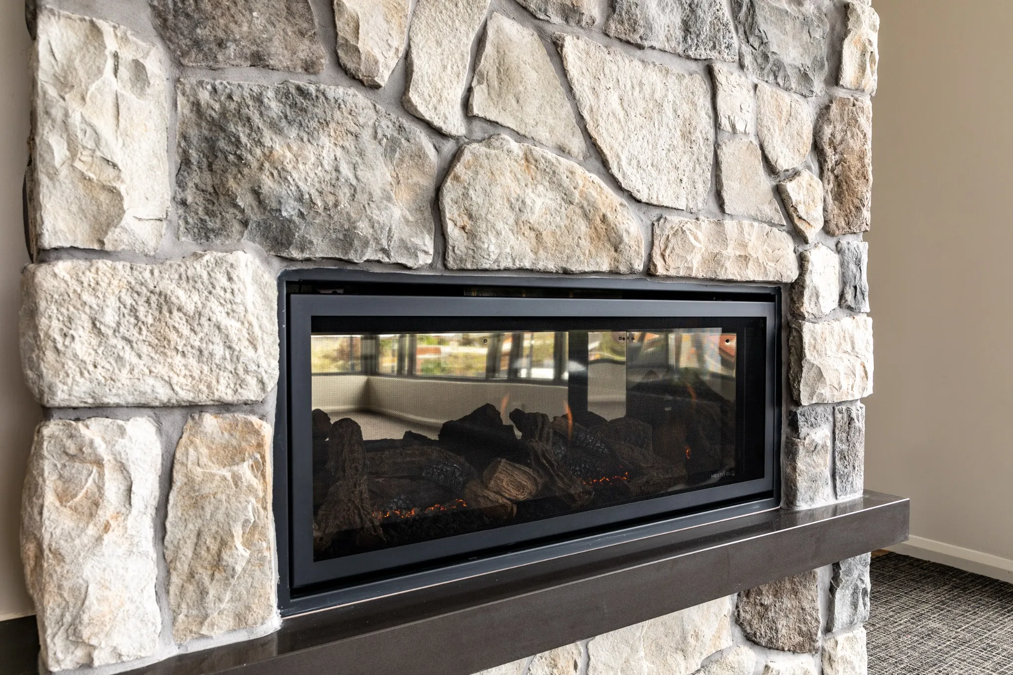 mayflower aged care melbourne stone fireplace