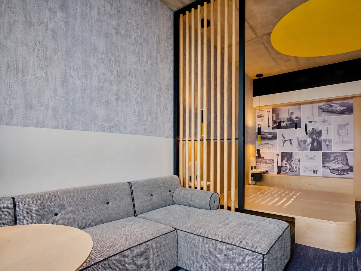 atura hotel sydney lounge timber screen