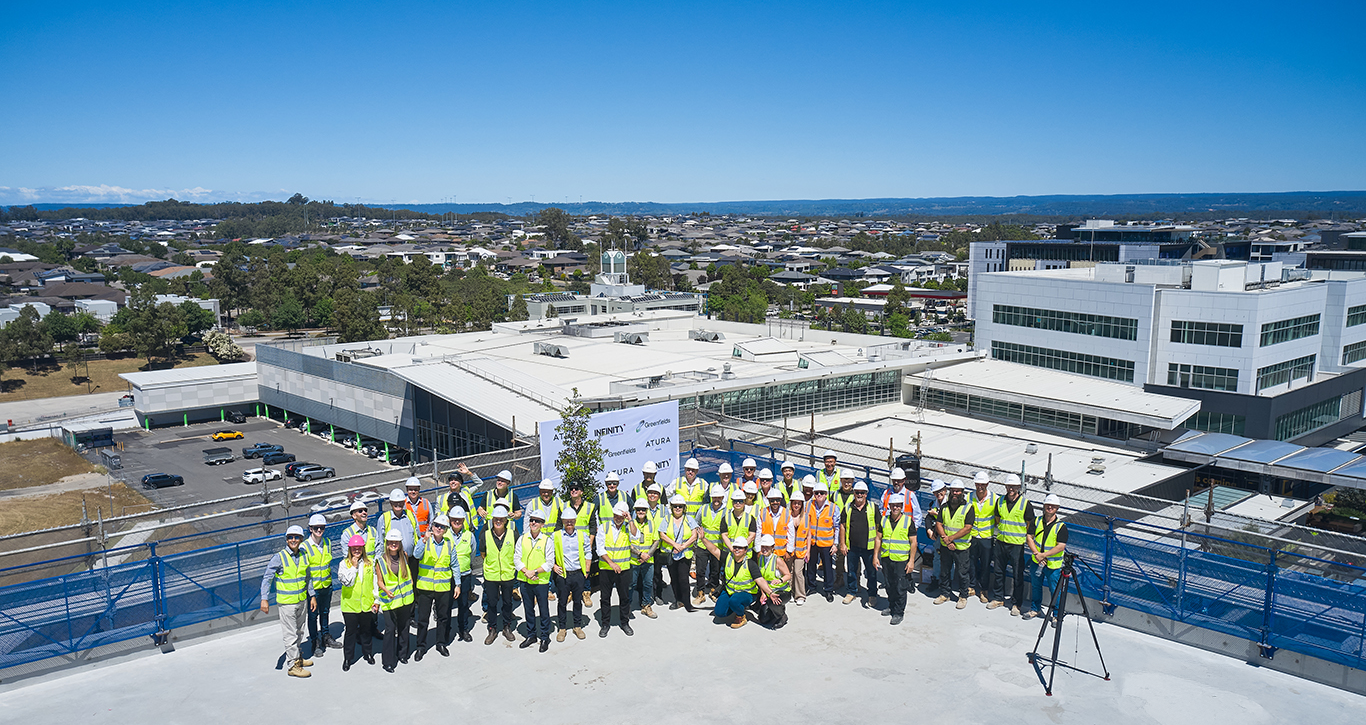 Atura Hotel Oran Park Topping Out Ceremony Full Team Greenfields Development Group and EVT Group hotel project in Oran Park