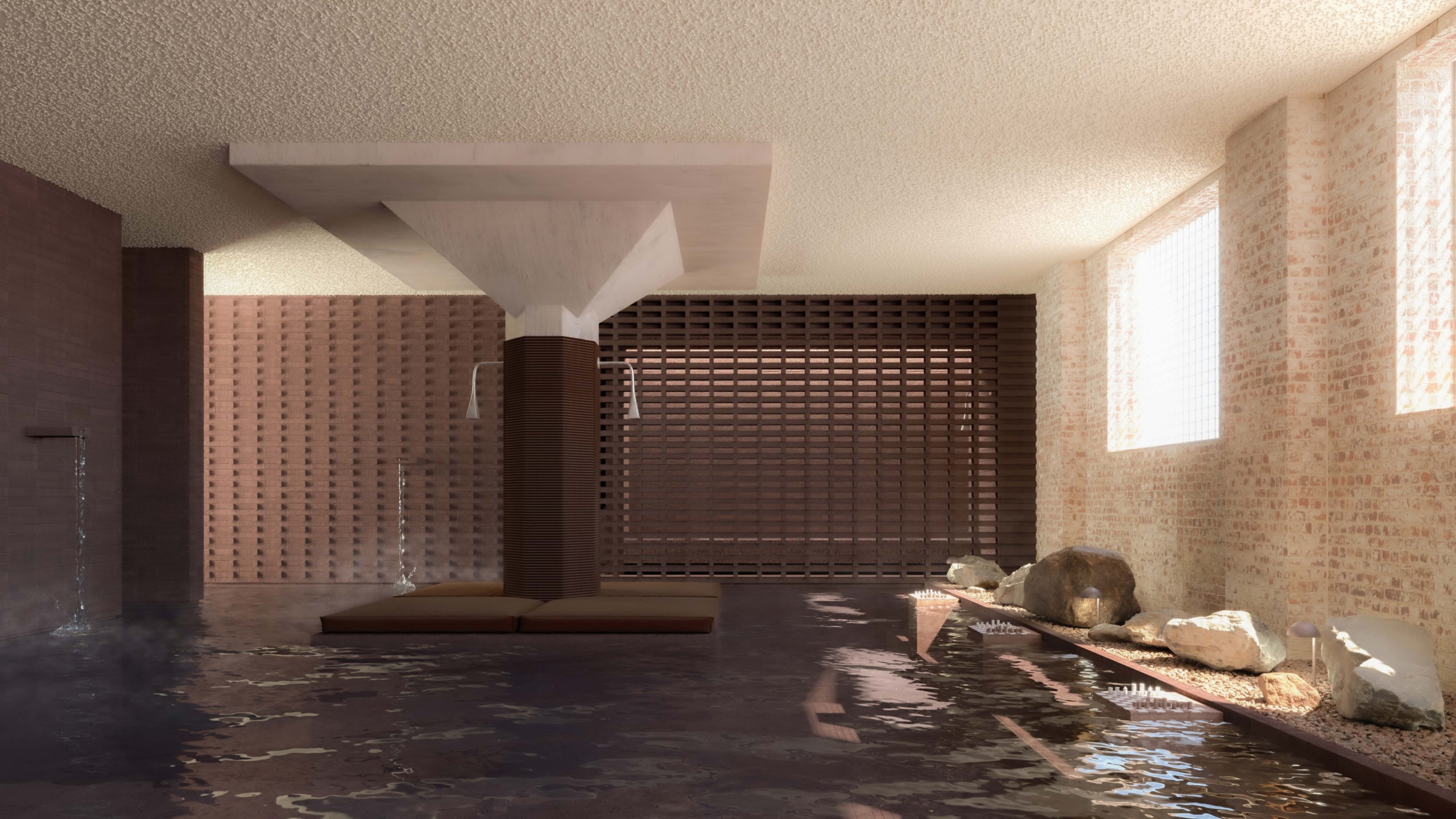 interior design visualisation of modern wellness environment Surry Hills