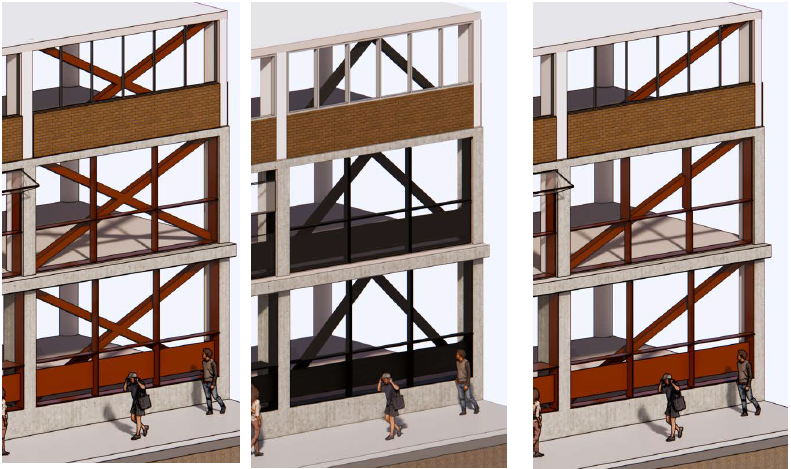 Cross Brace Temporary steel cross-bracing design for Canva headquarters adaptive reuse works