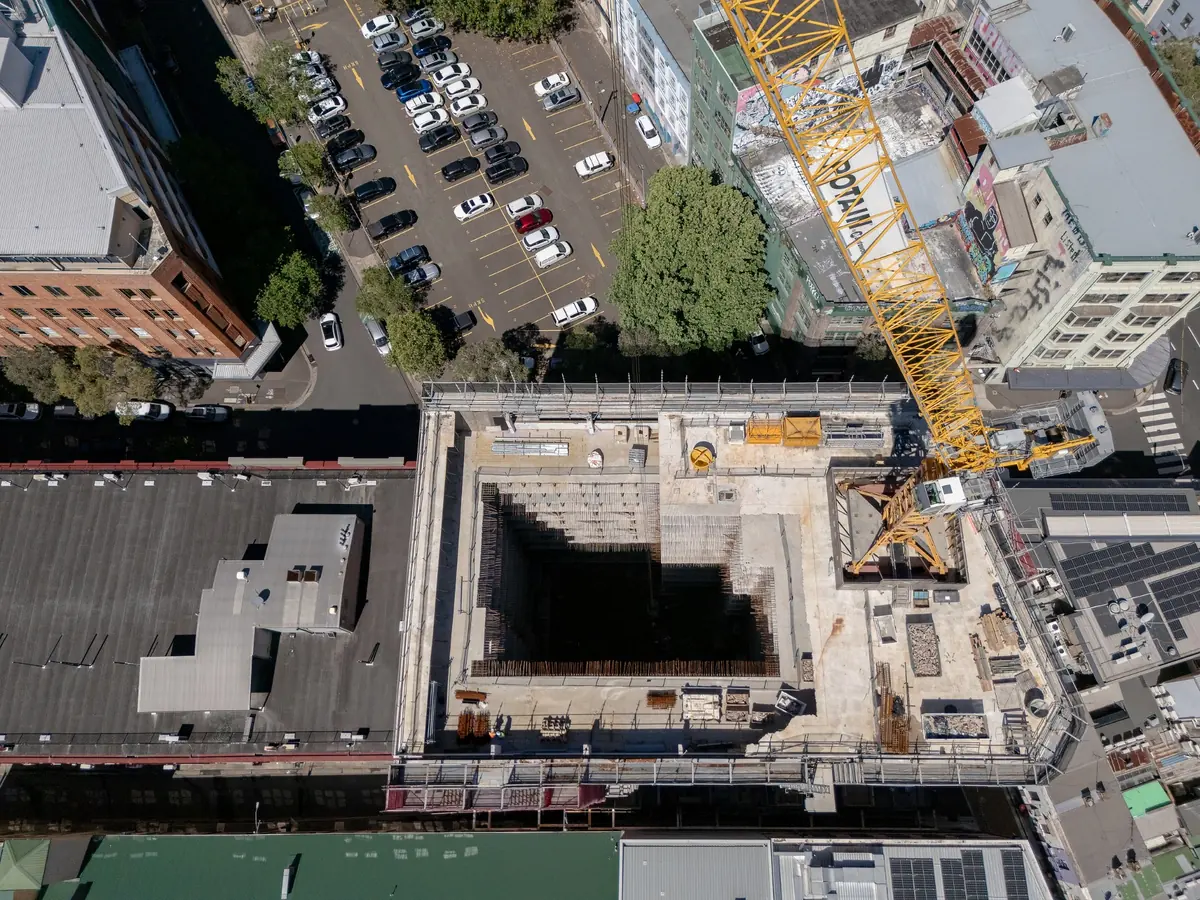 canva sydney headquarters construction site top view 03 canva sydney headquarters construction site top view 03