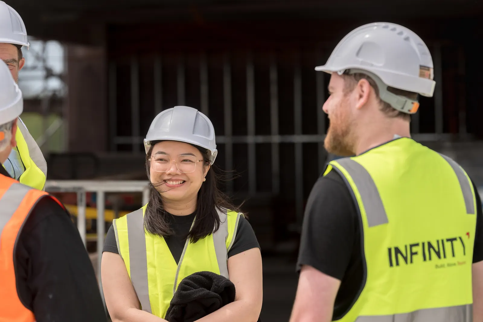 Canva Sydney Campus guests networking following the topping out ceremony